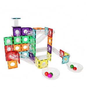 Bloques de Construcción Magnéticos 3D de 106 Piezas con Corte de Diamante, Juego de Pistas de Canicas de Plástico DIY para Niños - Product Image 2