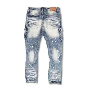 Jean déchiré en Denim pour homme, Streetwear, slim, pantalon élégant, droit, doux, turquie