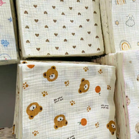 Serviettes de bain rectangulaires ultra douces pour bébés, imprimées sur mesure, 400 GSM, 70x100 cm, en coton mousseline, fabriquées au Vietnam, 0-12 mois