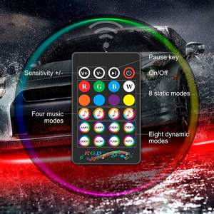 Lampu Strip LED Mobil Eksterior, Lampu Underbody Aksen Neon untuk SUV Multiwarna Kontrol Aplikasi BLE Kit Cahaya Strip LED - Product Image 4