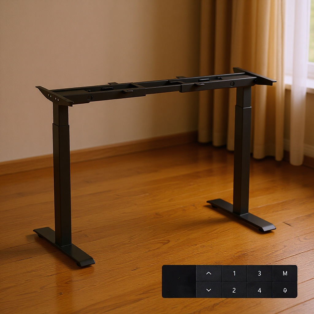Cadre de table noir mat de style e-commerce (plateau non inclus)