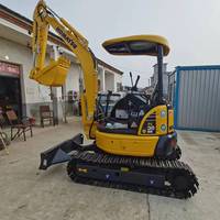 Mini-excavatrice Komatsu PC30 d'occasion, 3 tonnes, avec cabine, provenant du Japon, avec flèche pivotante
