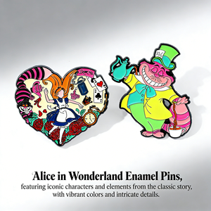 Spilla Personalizzata Gatto <span class=keywords><strong>Alice</strong></span> nel <span class=keywords><strong>Paese</strong></span> <span class=keywords><strong>delle</strong></span> <span class=keywords><strong>Meraviglie</strong></span>, Distintivo in Lega con Goccia d'Olio, Incisione su Metallo Placcato, per Borsa, Abbigliamento, Regalo, Anniversario, Laurea - Product Image 4