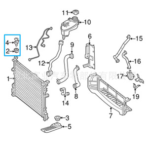 Mercedes-Benz <b>Radiator</b> Retainer Kit A2115040059 For Engine Cooling System Replacement - Product Image 1