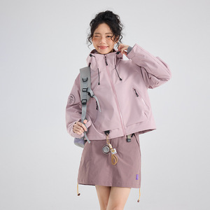 Veste d'extérieur coupe-vent et imperméable printemps-automne unisexe, simple couche, respirante, pour la montagne - Product Image 1