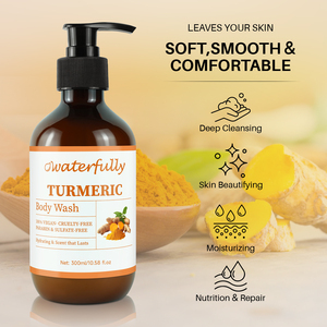 Gel Douche Exfoliant au Curcuma <span class=keywords><strong>Bain</strong></span> Corps Spa Blanchissant Gel Nettoyant Corps Naturel et <span class=keywords><strong>Bio</strong></span> au Curcuma - Product Image 6
