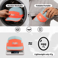 Casquette de camping légère et respirante en nylon souple à 5 panneaux avec maille noire, chapeau léger de course sur sentier à visière bec de canard