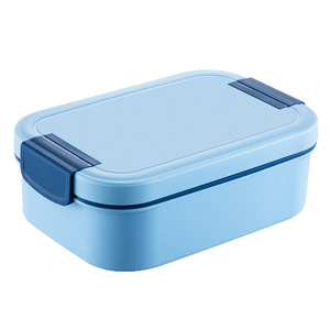 Qijia Double Layer Bento <b>Box</b> <b>Large</b> Capacity With Fork Spoon Microwaveable For Students Adults Office Workers Rectangle Solid - Product Image 5