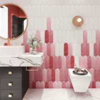Venta caliente 3D 98x308 Diseños de plumaje Azulejos de mosaico de cerámica para Balony Kitchen BacksplashWall Decor