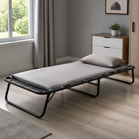 Lit de camping pliable portable, cadre en acier robuste, tissu Oxford, lit simple pour hôtel, dortoir et usage extérieur