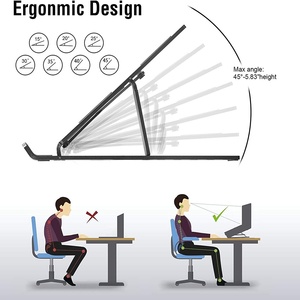 <strong>Factory</strong> Wholesales Foldable Metal Adjustable Portable ABS Plastic Aluminum Ergonomic <strong>Laptop</strong> Notebook Holder <strong>Stand</strong>
