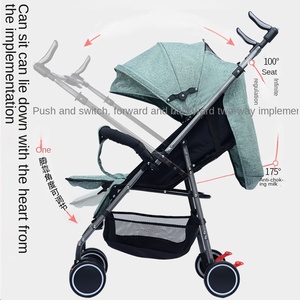 Cochecito de Bebé Metálico Bidireccional con Plegado de un Botón, Amortiguador, para Niños de 0 a 3 Años, Tipo Sombrilla Simple, Capacidad de Carga de 15 kg, Modelo T603 - Product Image 2