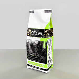 Bolsa <span class=keywords><strong>de</strong></span> Plástico Personalizada <span class=keywords><strong>de</strong></span> Mylar Mate Negro y Dorado <span class=keywords><strong>de</strong></span> 500 g para Refrigerios y Dulces, Bolsa <span class=keywords><strong>de</strong></span> Empaque para Café con Fondo Plano y Válvula - Product Image 6