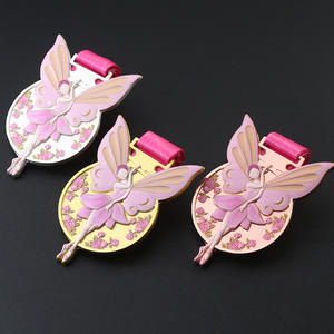 Hochwertige 3D-Metallmedaillen Großhandel Bunte Cartoon-Ehrenmedaillen Tanz-Souvenir-Medaillen Kundenspezifische Ballett-Medaillen mit Band - Product Image 2