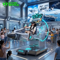 Simulador de Vuelo VR Profesional Star VR Flight, Simulador de Entrenamiento de Vuelo con Movimiento Comercial para Parques de Diversiones Interiores