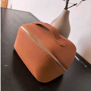 Bolsa de Maquillaje de Viaje de Cuero Genuino, Premium, Duradera, Portátil, de Gran Capacidad, con Cierre - Product Image 3
