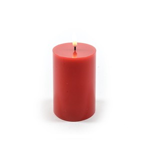 Bougie rouge avec lumière LED DIAM. 7,5 H. 10CM - Product Image 1