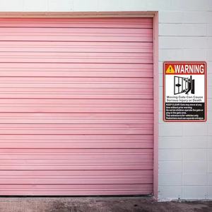 Panneau de porte mobile en aluminium Securun Factory 10*7 pouces avertissement de blessure grave et de mort sécurité de porte et de fenêtre «Keep Clear» - Product Image 5