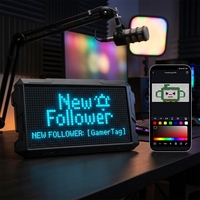Accessoires pour configuration de jeu, écran d'affichage d'animation DIY, pixel art, panneau matriciel RGB portable, panneau LED personnalisable, cadeau pour les joueurs