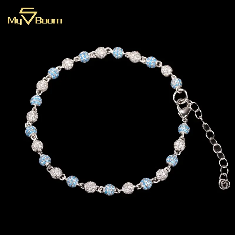 Vente en gros Bracelet de perles rondes de luxe personnalisé, bijoux fins classiques