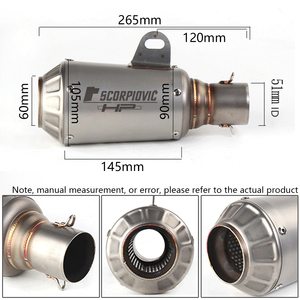 <span class=keywords><strong>Silencieux</strong></span> universel haute performance de 51 mm pour échappement de moto pour zx4r zx6r <span class=keywords><strong>mt07</strong></span> mt09 r3 s1000rr - Product Image 2