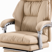 Chaise de bureau exécutive ALINUNU, directement de l'usine, ergonomique, en cuir PU, inclinable, avec repose-pieds rétractable