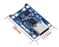 Module de charge de batterie au lithium TP4056 1A avec protection de charge pour batteries 18650