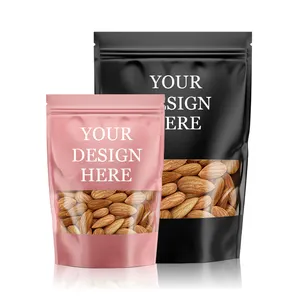 Custom Dried Food Snack Pouch Plastic Sealing Bag Cashew Nuts Packaging Bag Stand Up Pouch