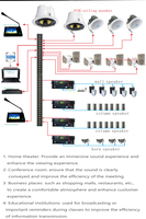 Sistema de PA IP Completo de 300W, Amplificador para el Hogar, Mezclador de Sonido con Micrófono para Mezquita, Escuela, Sala de Conferencias, Estadio Deportivo
