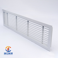 Sortie d'air de climatisation centrale en aluminium, design moderne et durable, forme carrée, montage mural