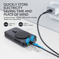 Banque d'alimentation sans fil magnétique multifonctionnelle 3 en 1 Q2, 10000 mAh, pliable, portable, charge rapide 15 W, support
