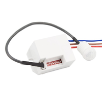 Mini Sensor de Movimiento PIR de 360° para PLC Detector de ocupación LED empotrado en el techo con interruptor, suministro a granel