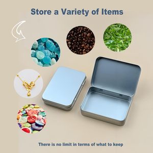 Nouvelle conception d'usine, boîte en fer blanc de qualité alimentaire, vente en gros, boîte en métal avec charnière, boîte en fer blanc personnalisée - Product Image 3