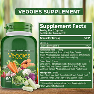 Oem Private Label Superfood Fruitgroentecapsules Algehele Wellness-Ondersteuning Vitaminen Groenten En Fruit Pillen Voor Volwassenen - Product Image 4