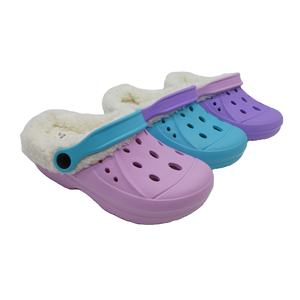 Sandal Wanita <span class=keywords><strong>EVA</strong></span> Hangat Model <span class=keywords><strong>Clogs</strong></span> Kustom untuk Musim Dingin, Sandal Taman <span class=keywords><strong>EVA</strong></span> Datar Warna Solid Klasik dengan Lapisan Bulu - Product Image 6
