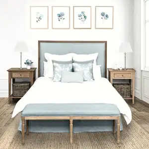 现代风格柔软简单泡沫床头板定制酒店钉头，适用于家庭家具单人双人床