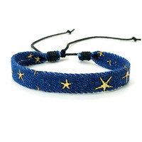 Bracelet en denim tissé Simplicity Star pour hommes et femmes, nouveau bracelet tendance pour couples et meilleurs amis, bijoux