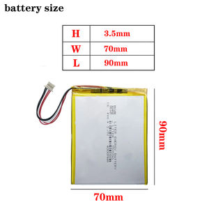 4000 357090 mah סוללת ליתיום פולימר 3.7v נטענת li-po עם חמישה מחברים חוט - Product Image 2