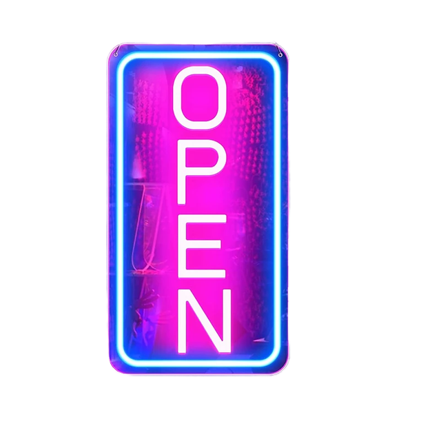 Custom Open Business Neon Sign LED Illuminated Flexible Neon Signage Dimmable Waterproof Wall Mount Light for Smoke Shop Store