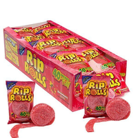 Wholesale Custom Sugar Coated Strawberry Flavor Sour Belts Gummy Candy