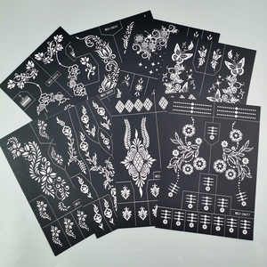 ลายฉลุเฮนน่าสำหรับ<span class=keywords><strong>สัก</strong></span>ลายชั่วคราวลายดอกไม้สำหรับเจ้าสาวอินเดีย ใช้กับน้ำผลไม้ - Product Image 6