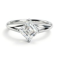 Bague pour femme Mlluki Moissanite en argent sterling 925, 1 carat, motif étoile filante en forme de cube de sucre