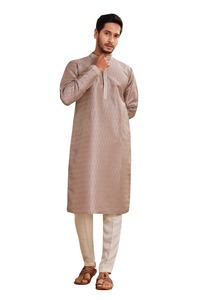 Designer Ethnic <b>Mens</b> Cotton <b>Kurta</b> Regular Fit Ankle-Length Traditional Casual Wear India Pakistan Style White Churidar <b>Kurta</b> - Product Image 5
