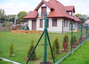 Clôture provisoire de sécurité enduite de PVC de vert de barrière de grillage de maillon de chaîne pour des projets de construction - Product Image 5