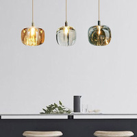 Luminaire suspendu en verre décoratif nordique, simple, moderne et créatif, pour salle à manger ou restaurant
