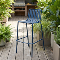 Chaises hautes en alliage d'aluminium avec revêtement anti-UV Hesheng, tabourets de comptoir pour restaurant en extérieur, conception personnalisée tout-en-un