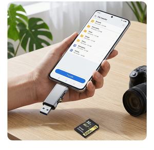 3.0高速读卡器 SD/TF 多功能 USB/Type-C 外置铝壳 16/15 手机一体式单反相机 - Product Image 4