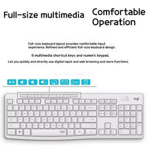 Logitech MK295 Silent Wireless <b>Keyboard</b> Mouse Combo SilentTouch 2.4G Optical Tracking Full Size Spill Resistant <b>Keyboard</b> Mouse - Product Image 5