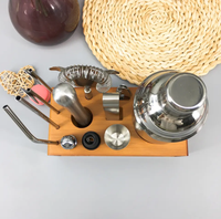 Ensemble d'outils de bar en acier inoxydable, kit de 13 pièces pour cocktails, shaker à cocktails, kit de mixologie pour barman avec support