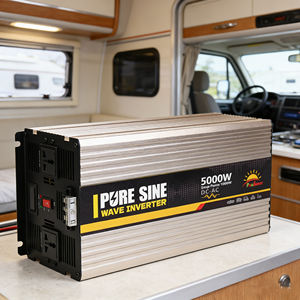 Convertisseur d'énergie <span class=keywords><strong>5000</strong></span> Watts DC 12 <span class=keywords><strong>24</strong></span> 48 <span class=keywords><strong>Volt</strong></span> 12V 24V vers AC 110V 220V, onduleur à onde sinusoïdale pure 5KW 5000W pour voiture - Product Image 1